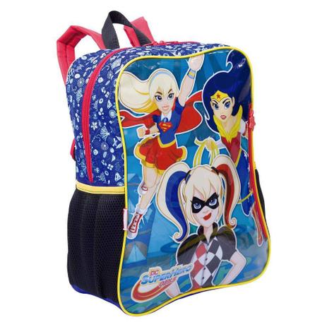 Mochila Grande Super Hero Girls 19m Original Sestini Azul Menor preço em Mochila Grande Super Hero Girls 19m Original Sestini Azul