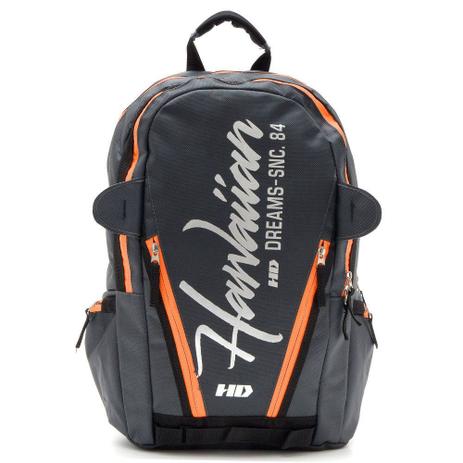 Mochila HD Hawaiian Dreams Modelo HDM1802027 Preto Laranja Menor preço em Mochila HD Hawaiian Dreams Modelo HDM1802027 Preto Laranja