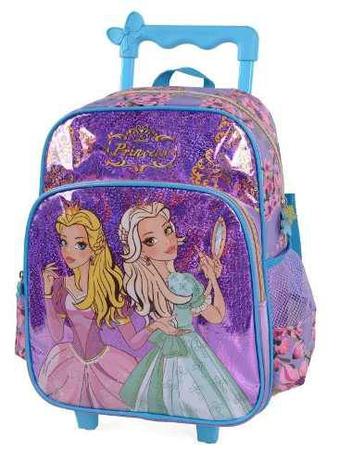 Mochila Infantil com Carrinho Princess Luxcel Lilás - IC32124PS Menor preço em Mochila Infantil com Carrinho Princess Luxcel Lilás - IC32124PS