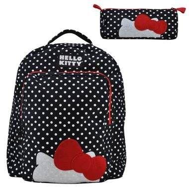 Mochila Infantil de Costas Hello Kitty com Estojo Menor preço em Mochila Infantil de Costas Hello Kitty com Estojo