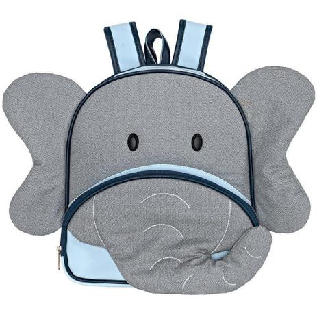 Mochila Infantil Elefante Cinza e Azul - Batistela Baby - Mochilas e Pastas  - Magazine Luiza