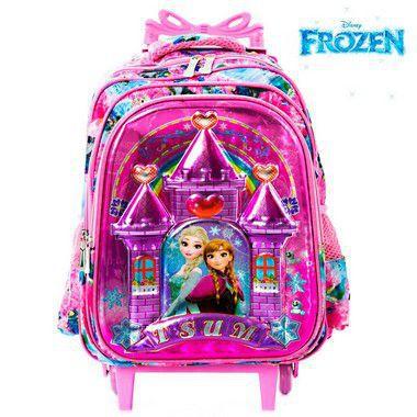 Mochila Infantil Escolar 3D Elsa e Anna Frozen Com Rodinhas - Outras marcas Menor preço em Mochila Infantil Escolar 3D Elsa e Anna Frozen Com Rodinhas - Outras marcas
