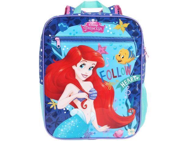 Mochila Infantil Escolar Feminina A Pequena Sereia - Tam. G Dermiwil Max Disney Princesa Azul Menor preço em Mochila Infantil Escolar Feminina A Pequena Sereia - Tam. G Dermiwil Max Disney Princesa Azul