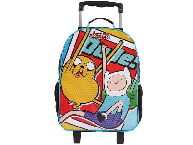 Mochila Infantil Escolar Masculina de Rodinha - Tam. G DMW Hora de Aventura Menor preço em Mochila Infantil Escolar Masculina de Rodinha - Tam. G DMW Hora de Aventura