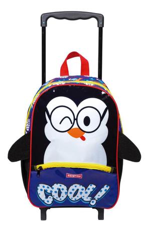 Mochila Infantil Escolar Pinguim Rodinhas Meninos Tamanho M - Sestini Menor preço em Mochila Infantil Escolar Pinguim Rodinhas Meninos Tamanho M - Sestini