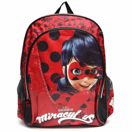 Mochila Infantil Miraculous Pacific Grande Super Verm/Preta Menor preço em Mochila Infantil Miraculous Pacific Grande Super Verm/Preta