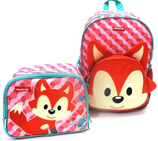 Mochila Infantil Raposinha Fox Sestini Costas M + Lancheira Menor preço em Mochila Infantil Raposinha Fox Sestini Costas M + Lancheira