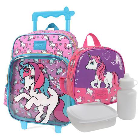 mochila infantil rodinha menina feminina kit unicornio - LUXCEL Menor preço em mochila infantil rodinha menina feminina kit unicornio - LUXCEL