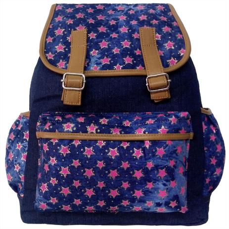 Mochila Jeans Estrela Rosa Bolsa Feminina Escolar Minimos Menor preço em Mochila Jeans Estrela Rosa Bolsa Feminina Escolar Minimos