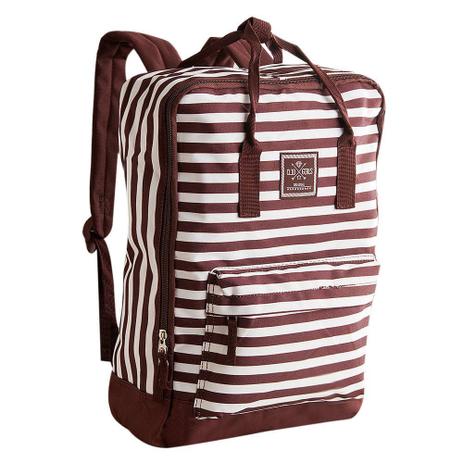 Mochila Juvenil College Listrada MF8021 Clio Style - Marrom e Branco - Clio girls Menor preço em Mochila Juvenil College Listrada MF8021 Clio Style - Marrom e Branco - Clio girls
