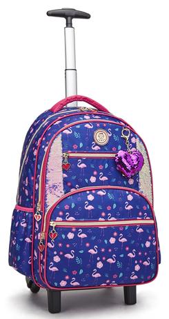 Mochila Juvenil Escolar Feminina Rodinha Carrinho Notebook Kika - Bolsas e  Mochilas para Notebook - Magazine Luiza