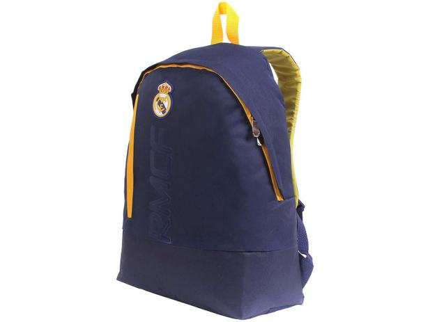 Mochila Juvenil Escolar Masculina Futebol Tam. G - DMW Sports Real Madrid FC Azul Menor preço em Mochila Juvenil Escolar Masculina Futebol Tam. G - DMW Sports Real Madrid FC Azul