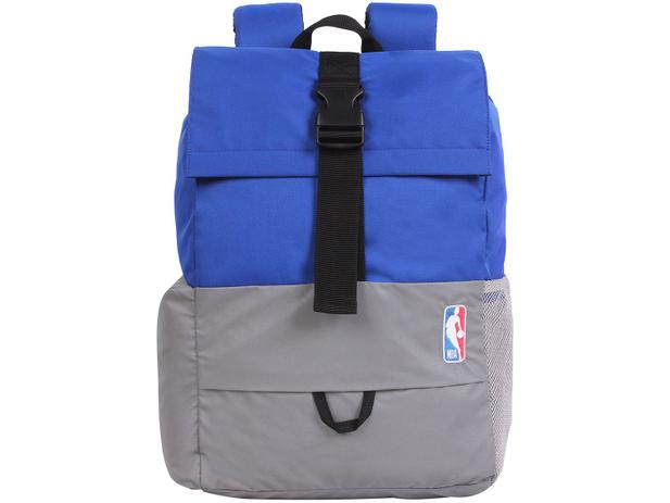 Mochila Juvenil Escolar Masculina Tam. G DMW - Sports NBA Azul e Cinza Menor preço em Mochila Juvenil Escolar Masculina Tam. G DMW - Sports NBA Azul e Cinza