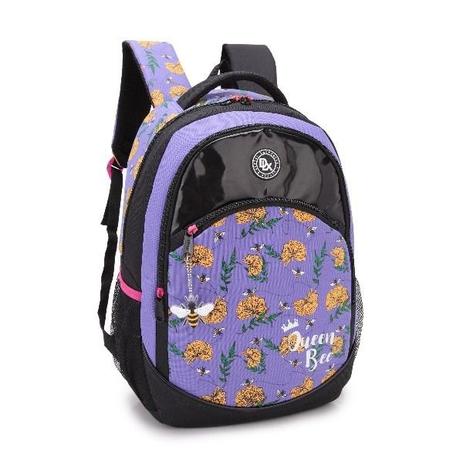 Mochila Juvenil Feminina Estampada Escolar Faculdade DL0382 Lilás - Denlex Menor preço em Mochila Juvenil Feminina Estampada Escolar Faculdade DL0382 Lilás - Denlex