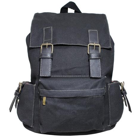 Mochila Lennas Lona Vintage Cor:Preto Menor preço em Mochila Lennas Lona Vintage Cor:Preto