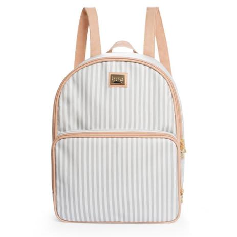 Mochila Maternidade com Alça Regulável Lollipop Listrado Cinza - Hug Baby Menor preço em Mochila Maternidade com Alça Regulável Lollipop Listrado Cinza - Hug Baby