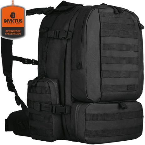 Mochila Militar Defender Invictus Preta 55 Litros Menor preço em Mochila Militar Defender Invictus Preta 55 Litros