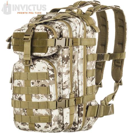 Mochila Militar Invictus Assault Camuflado Digital Deserto Menor preço em Mochila Militar Invictus Assault Camuflado Digital Deserto