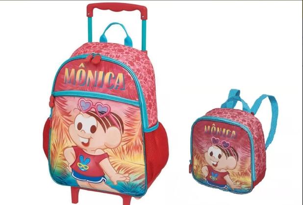 Mochila Monica Verão Rosa Rodinhas Tam G + Lancheira - Pacific 2019 Menor preço em Mochila Monica Verão Rosa Rodinhas Tam G + Lancheira - Pacific 2019