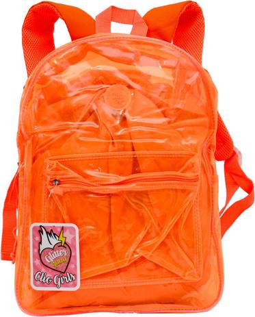 Mochila neon transparente clio Clearance