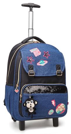 Mochila Kika Mochila Jeans Infantil Bolsas Escolar
