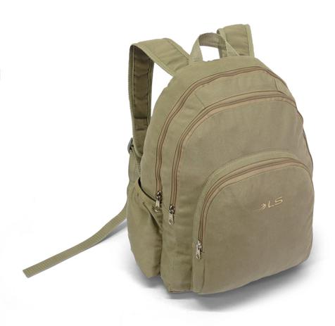 Mochila P/ Notebook 5 divisões LS MO4144 tecido lona sarja bege 100 algodão - Ls bolsas Menor preço em Mochila P/ Notebook 5 divisões LS MO4144 tecido lona sarja bege 100 algodão - Ls bolsas