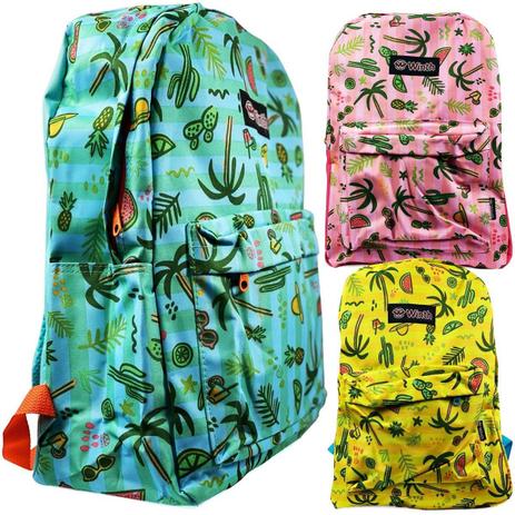 Mochila Reforçada Color Resistente Passeio Escolar Tropical - Cabral Menor preço em Mochila Reforçada Color Resistente Passeio Escolar Tropical - Cabral