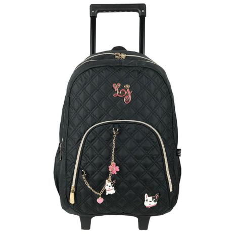 Mochila Rodinha Juvenil Lili July Preta Ljc18101 - Santino Menor preço em Mochila Rodinha Juvenil Lili July Preta Ljc18101 - Santino