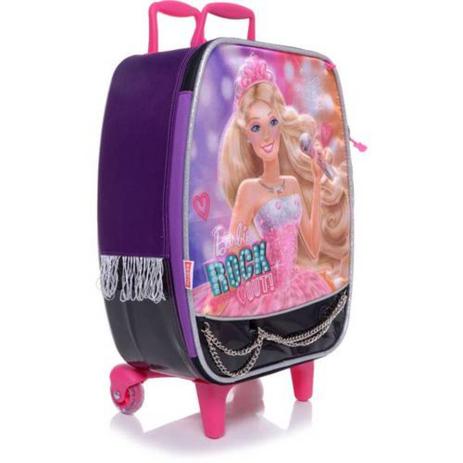 Mochila Rodinhas Bau Barbie Rock Out Roxa Grande Sestini Menor preço em Mochila Rodinhas Bau Barbie Rock Out Roxa Grande Sestini