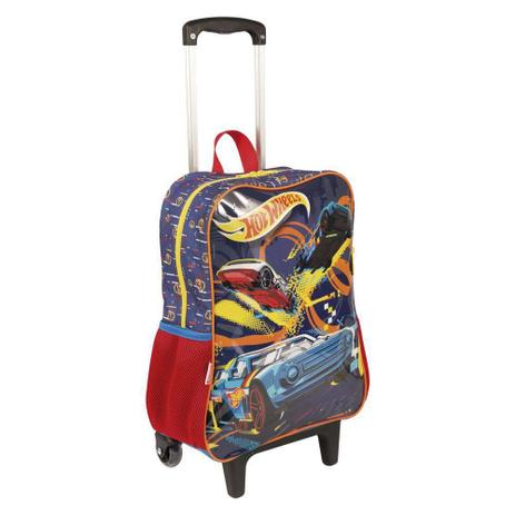 Mochila Rodinhas Grande Hot Wheels 19m - Sestini Menor preço em Mochila Rodinhas Grande Hot Wheels 19m - Sestini