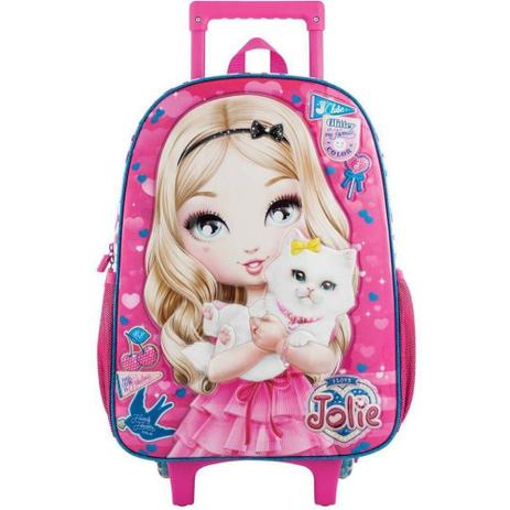 Mochila Rodinhas Jolie Loira Love G Rosa - Tlibra - Tilibra Menor preço em Mochila Rodinhas Jolie Loira Love G Rosa - Tlibra - Tilibra
