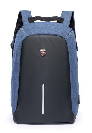 Mochila swissport antifurto azul Menor preço em Mochila swissport antifurto azul