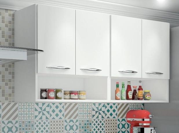 Módulo Aéreo 4 Portas 1,20m Armário Parede Cozinha Multiuso - Magazine RM Menor preço em Módulo Aéreo 4 Portas 1,20m Armário Parede Cozinha Multiuso - Magazine RM