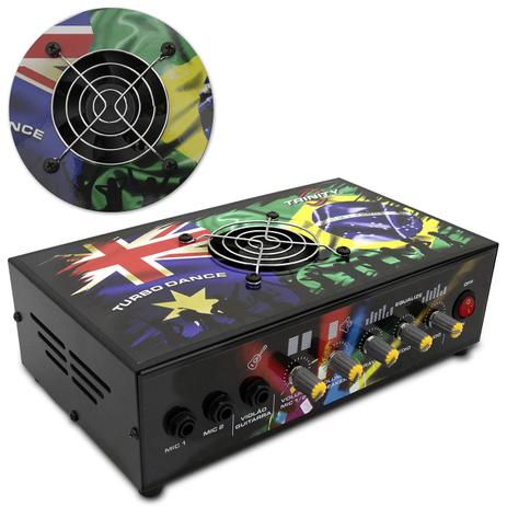 Módulo Amplificador de Mesa 300W RMS 1 Canal 4 Ohms RCA Bivolt Colorido Turbo Dance Trinity Menor preço em Módulo Amplificador de Mesa 300W RMS 1 Canal 4 Ohms RCA Bivolt Colorido Turbo Dance Trinity
