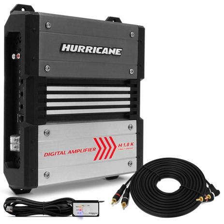 Módulo Amplificador Hurricane H 1.8K 1800W RMS + Controle + Cabo RCA TechNoise 5 Metros - Prime Menor preço em Módulo Amplificador Hurricane H 1.8K 1800W RMS + Controle + Cabo RCA TechNoise 5 Metros - Prime