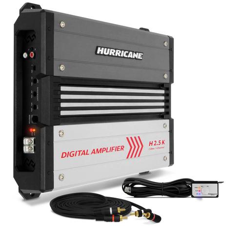 Módulo Amplificador Hurricane H 2.5K 2500W RMS + Controle Bass + Cabo RCA TechNoise 5 Metros - Prime Menor preço em Módulo Amplificador Hurricane H 2.5K 2500W RMS + Controle Bass + Cabo RCA TechNoise 5 Metros - Prime