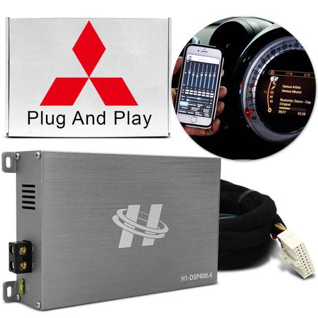 Módulo Amplificador Hurricane H1-DSP400.4 400W RMS 4 Canais 4 Ohm + Chicote Plug and Play Mitsubishi Menor preço em Módulo Amplificador Hurricane H1-DSP400.4 400W RMS 4 Canais 4 Ohm + Chicote Plug and Play Mitsubishi