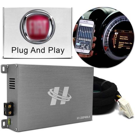 Módulo Amplificador Hurricane H1-DSP400.4 400W RMS 4 Canais 4 Ohms + Chicote Plug and Play Fiat Menor preço em Módulo Amplificador Hurricane H1-DSP400.4 400W RMS 4 Canais 4 Ohms + Chicote Plug and Play Fiat