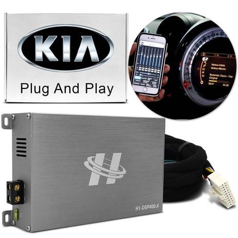 Módulo Amplificador Hurricane H1-DSP400.4 400W RMS 4 Canais 4 Ohms + Chicote Plug and Play Kia Menor preço em Módulo Amplificador Hurricane H1-DSP400.4 400W RMS 4 Canais 4 Ohms + Chicote Plug and Play Kia