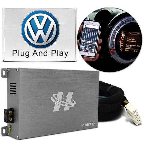 Módulo Amplificador Hurricane H1-DSP400.4 400W RMS 4 Canais 4 Ohms + Chicote Plug and Play Volks Menor preço em Módulo Amplificador Hurricane H1-DSP400.4 400W RMS 4 Canais 4 Ohms + Chicote Plug and Play Volks