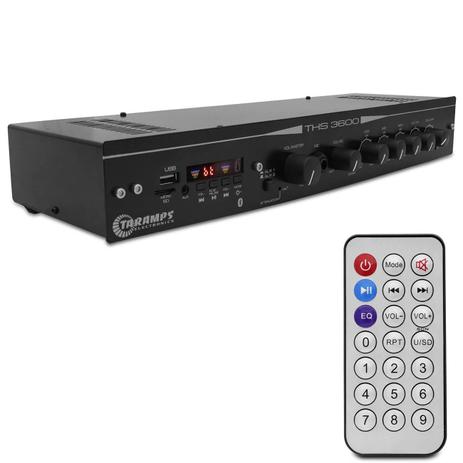 Módulo Amplificador Receiver Taramps THS 3600 120W RMS 2 Canais 4 Ohms Bluetooth 3 Vias RCA Menor preço em Módulo Amplificador Receiver Taramps THS 3600 120W RMS 2 Canais 4 Ohms Bluetooth 3 Vias RCA