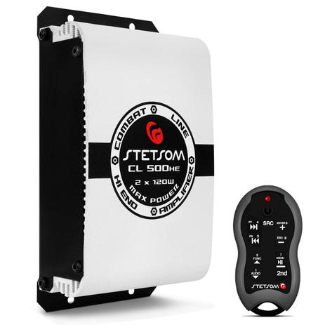 Módulo Amplificador Stetsom CL 500HE 120W RMS + Controle Longa Distância Stetsom SX-2 500M Grafite Menor preço em Módulo Amplificador Stetsom CL 500HE 120W RMS + Controle Longa Distância Stetsom SX-2 500M Grafite
