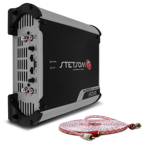 Módulo Amplificador Stetsom High Line HL 2000.4 2000W RMS 4 Canais 2 Ohms + Cabo RCA Stetsom 5M 2mm - Prime Menor preço em Módulo Amplificador Stetsom High Line HL 2000.4 2000W RMS 4 Canais 2 Ohms + Cabo RCA Stetsom 5M 2mm - Prime
