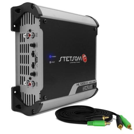 Módulo Amplificador Stetsom High Line HL1200.4 1200W RMS 2 Ohms 4 Canais Digital + Cabo RCA 4mm 5m - Prime Menor preço em Módulo Amplificador Stetsom High Line HL1200.4 1200W RMS 2 Ohms 4 Canais Digital + Cabo RCA 4mm 5m - Prime