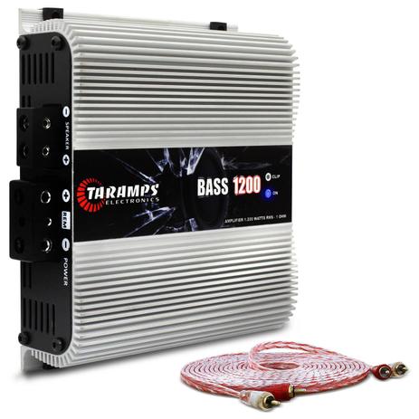 Módulo Amplificador Taramps Bass 1200 1200W RMS 1 Canal 1 Ohm Classe D + Cabo RCA Stetsom 5M 2mm² - Prime Menor preço em Módulo Amplificador Taramps Bass 1200 1200W RMS 1 Canal 1 Ohm Classe D + Cabo RCA Stetsom 5M 2mm² - Prime