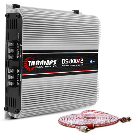 Modulo Amplificador Taramps DS800x2 800W RMS 2 Ohms 2 Canais Classe D + Cabo RCA Stetsom 5M 2mm² - Prime Menor preço em Modulo Amplificador Taramps DS800x2 800W RMS 2 Ohms 2 Canais Classe D + Cabo RCA Stetsom 5M 2mm² - Prime