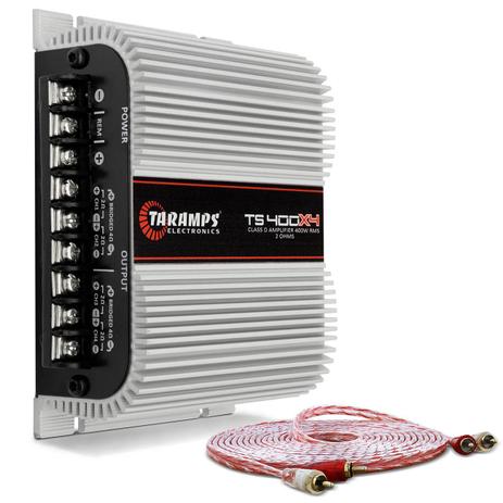 Módulo Amplificador Taramps TS400 400W RMS 2 Ohms 4 Canais + Cabo RCA Stetsom 5M 2mm² - Prime é boa?