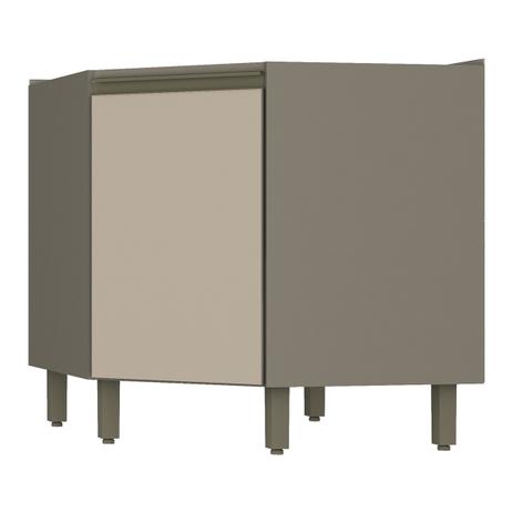 Módulo Balcão Canto Oblíquo 1 Porta com Tampo Connect - Duna/Cristal - Henn Menor preço em Módulo Balcão Canto Oblíquo 1 Porta com Tampo Connect - Duna/Cristal - Henn