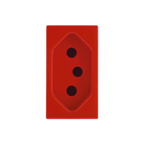 Módulo de Tomada 10a 250v Impéria Vermelho - Iriel Menor preço em Módulo de Tomada 10a 250v Impéria Vermelho - Iriel