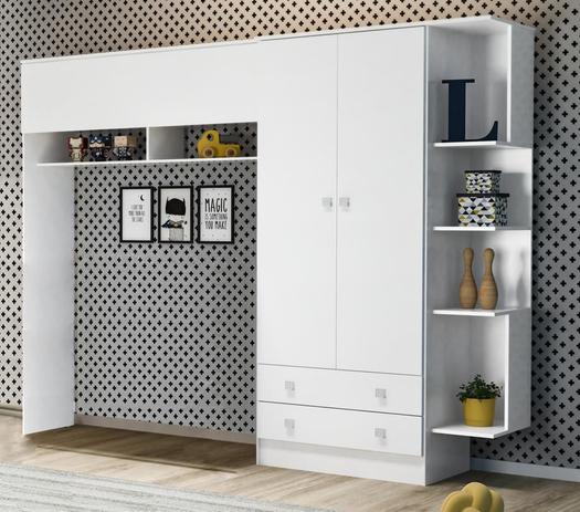 Módulo Infantil com Guarda Roupa 2 Portas e 2 Gavetas Branco Doce Sonho - Qmovi é boa?